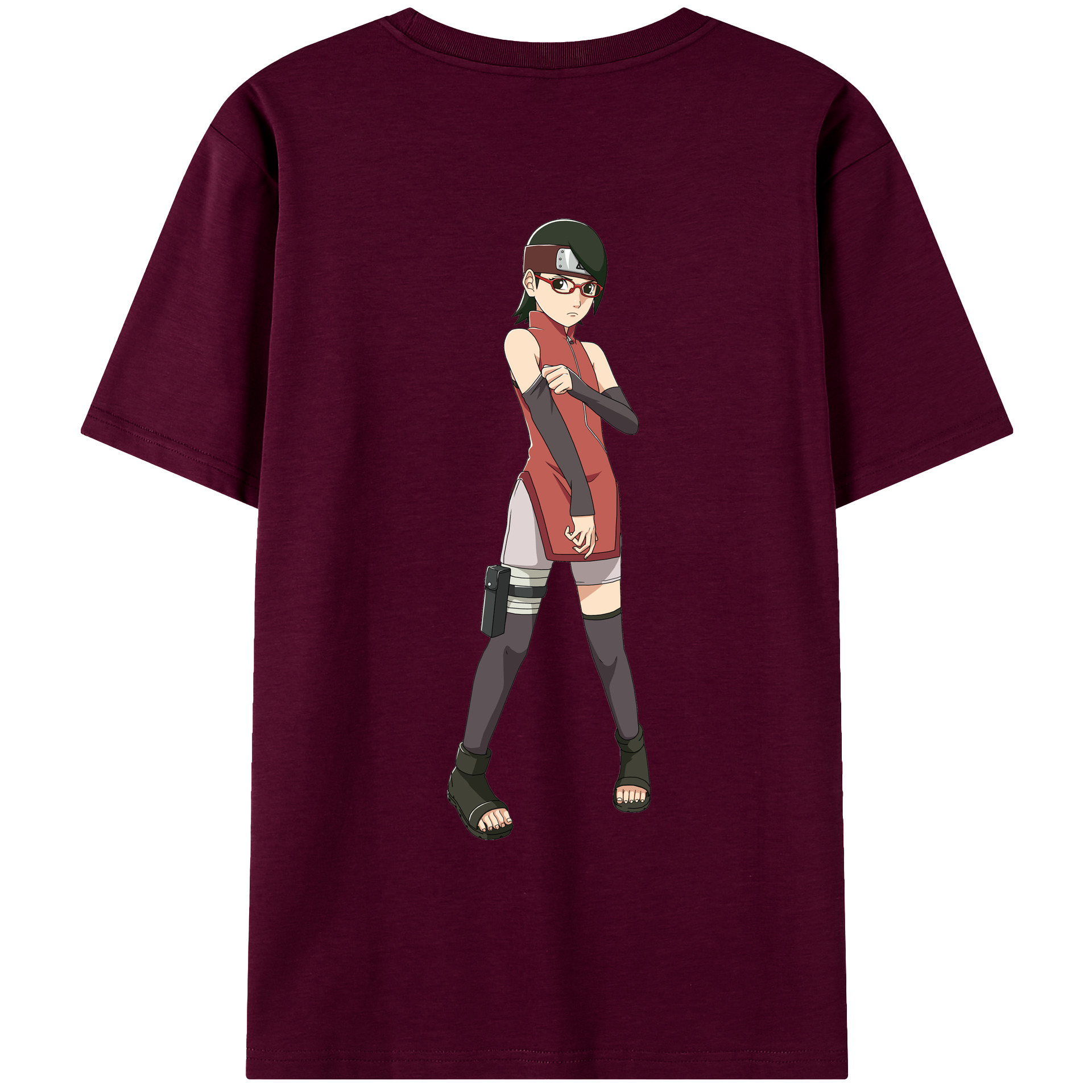 （画像用） NARUTO -ナルト- うちは サラダ Uchiha Sarada レディース半袖Tシャツ(バックプリント)